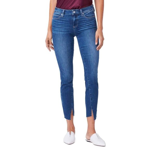 PAIGE DENIM  Verdugo Mid Rise Twist Inseam Ankle Skinny Jeans Size 30 - Picture 1 of 4